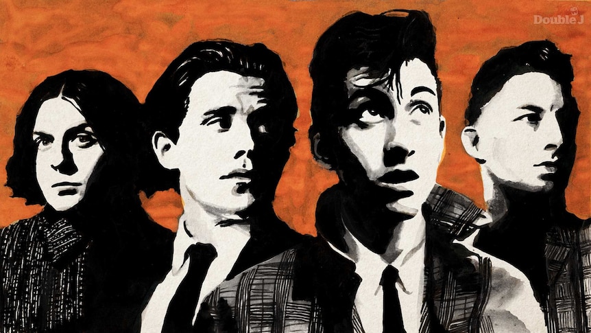 An illustration of the band Arctic Monkeys