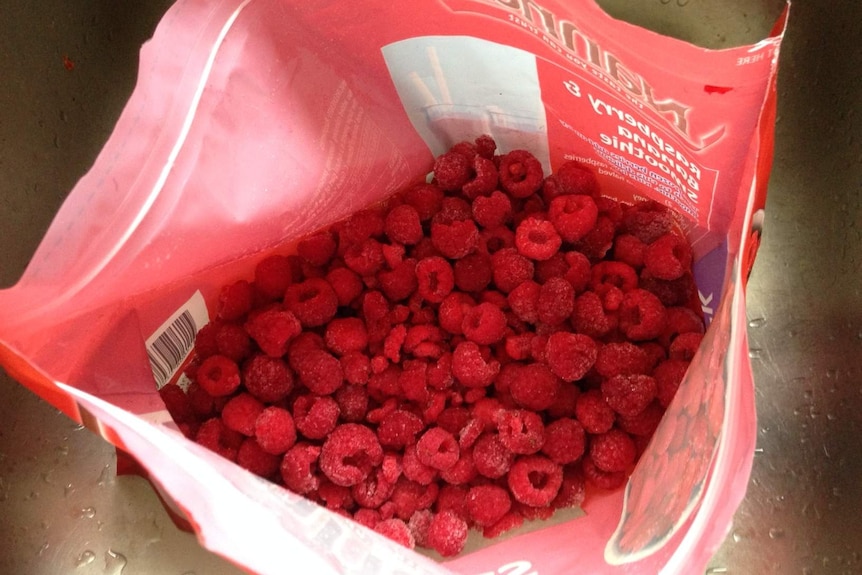 Nanna's raspberries 1kg packet