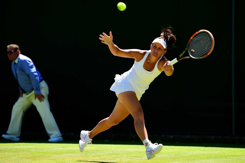 Casey Dellacqua at Wimbledon