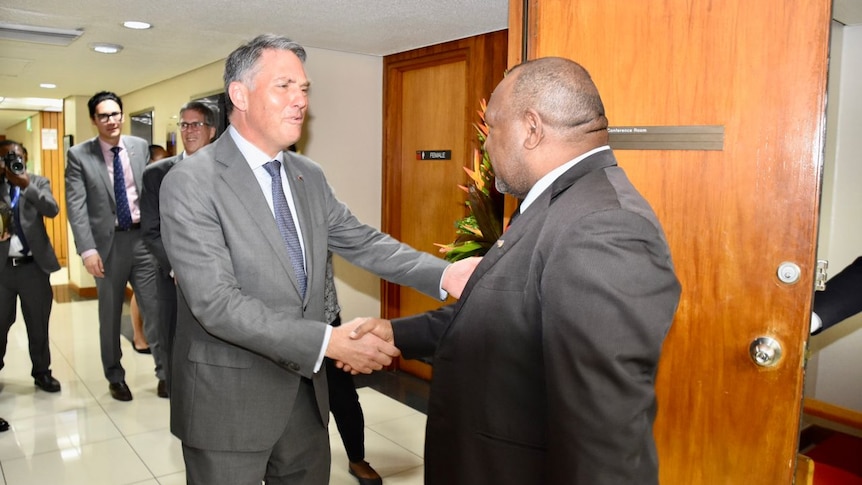 Richard Marles meets with James Marape. 