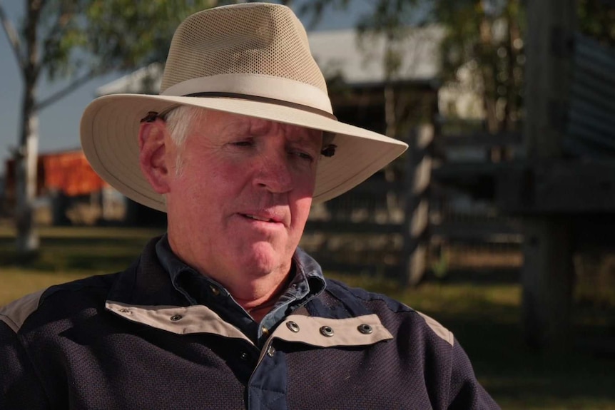 Man talking about the solar development on his land