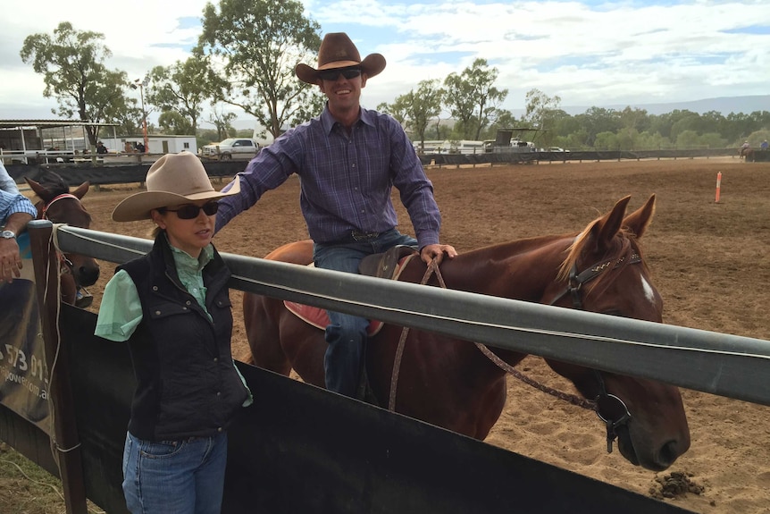 Gayle and Mac Shann at campdraft event