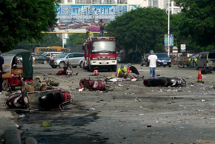 Bomb blast outside Chinese school