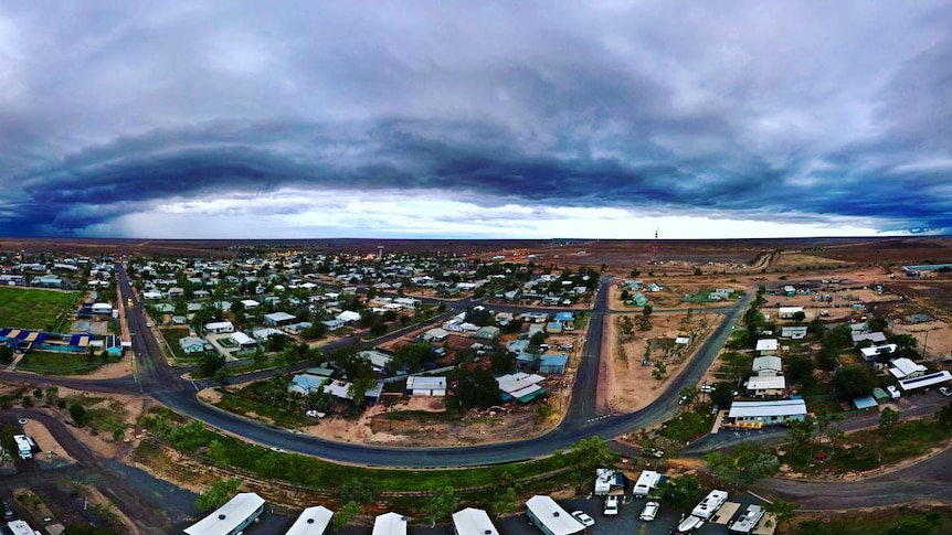 Storm clouds roll in over Julia Creek