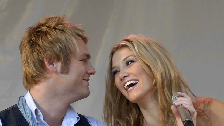 Grown apart: Delta Goodrem with Brian McFadden in 2007