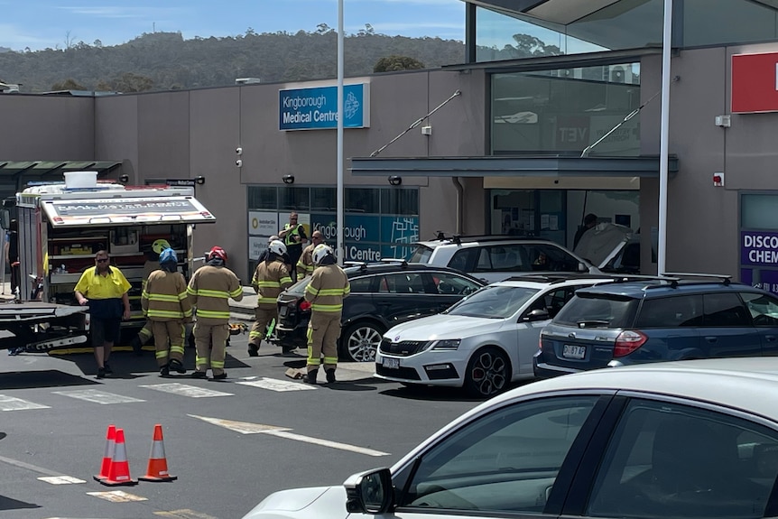Car crashes into a medical centre waiting room.