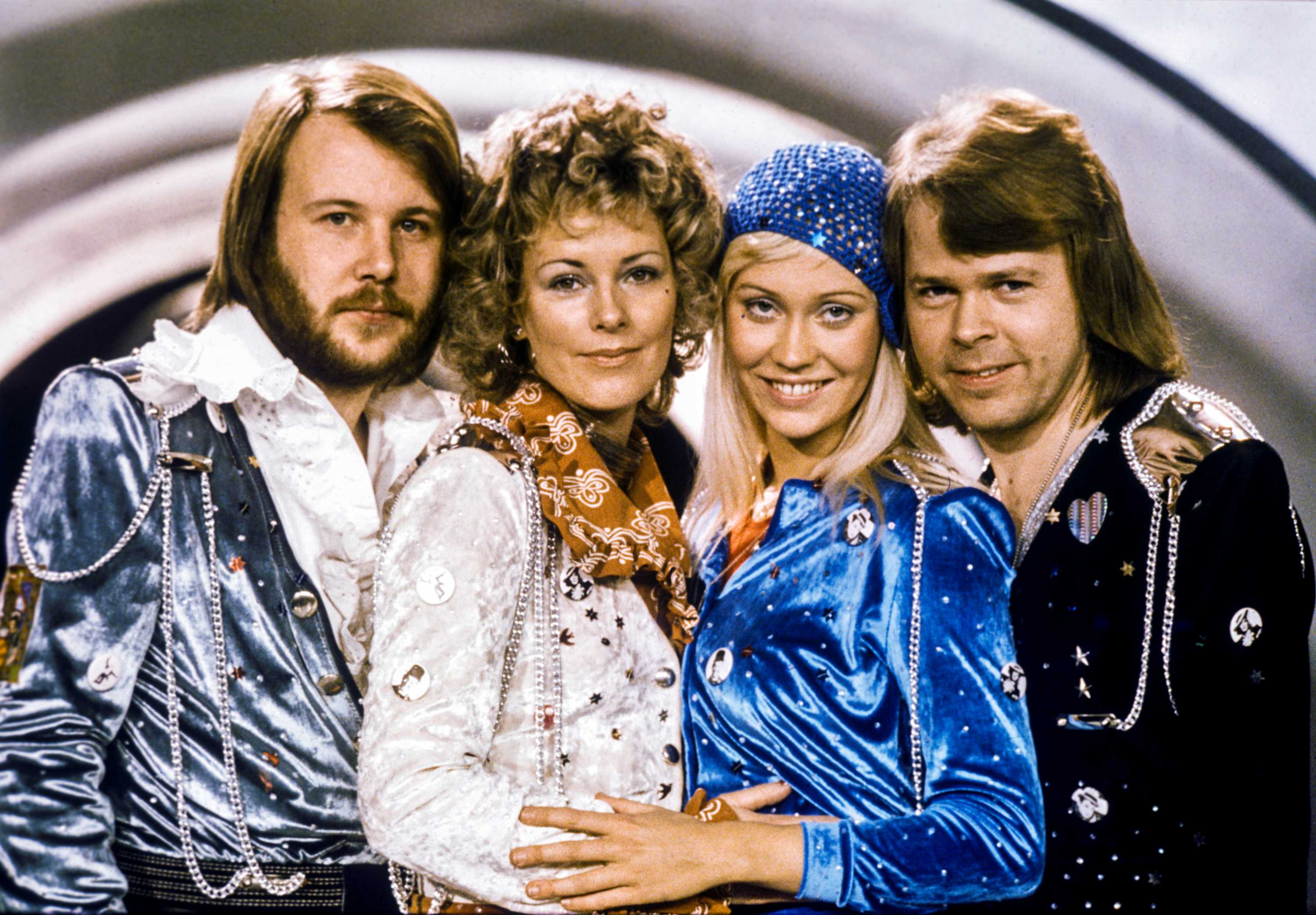 ABBA pose at Eurovision in 1974