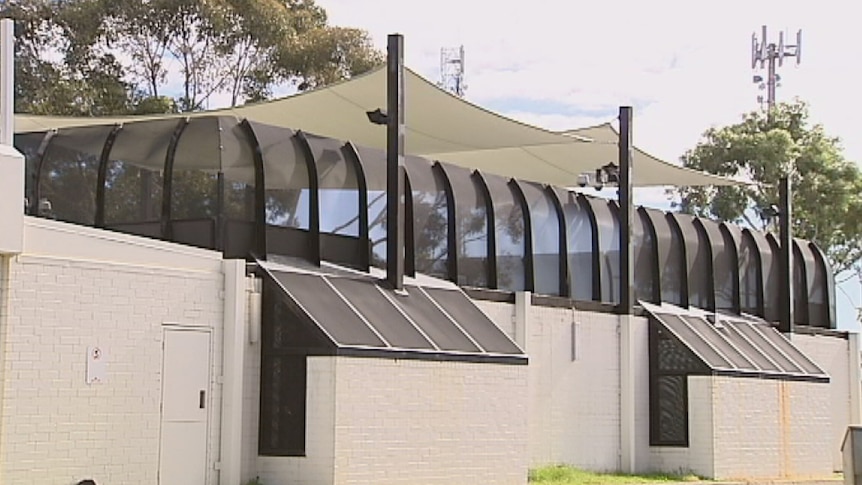 The Perth Immigration Detention Centre with its high bars and canopy