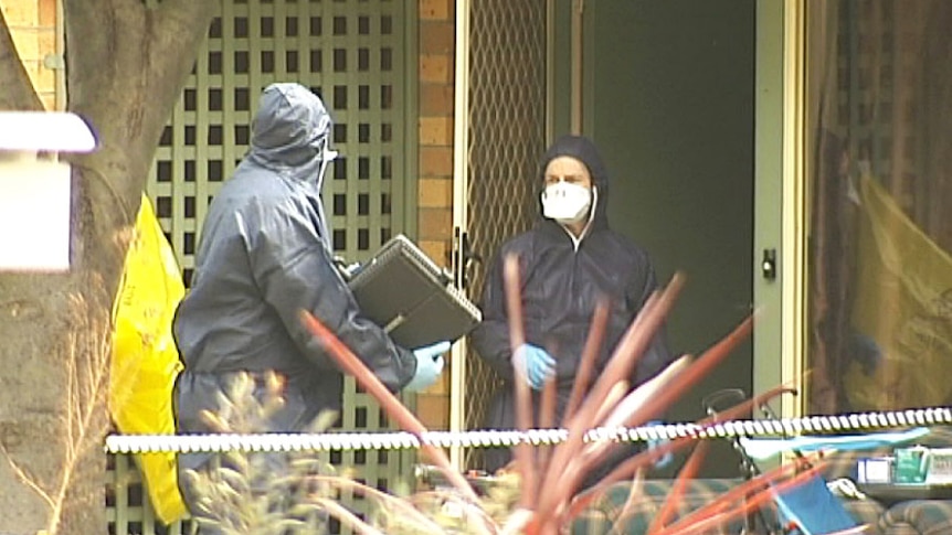 Knoke Avenue was blocked for several hours on Tuesday as police collected evidence from the murder scene.