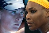 LtoR Maria Sharapova and Serena Williams.