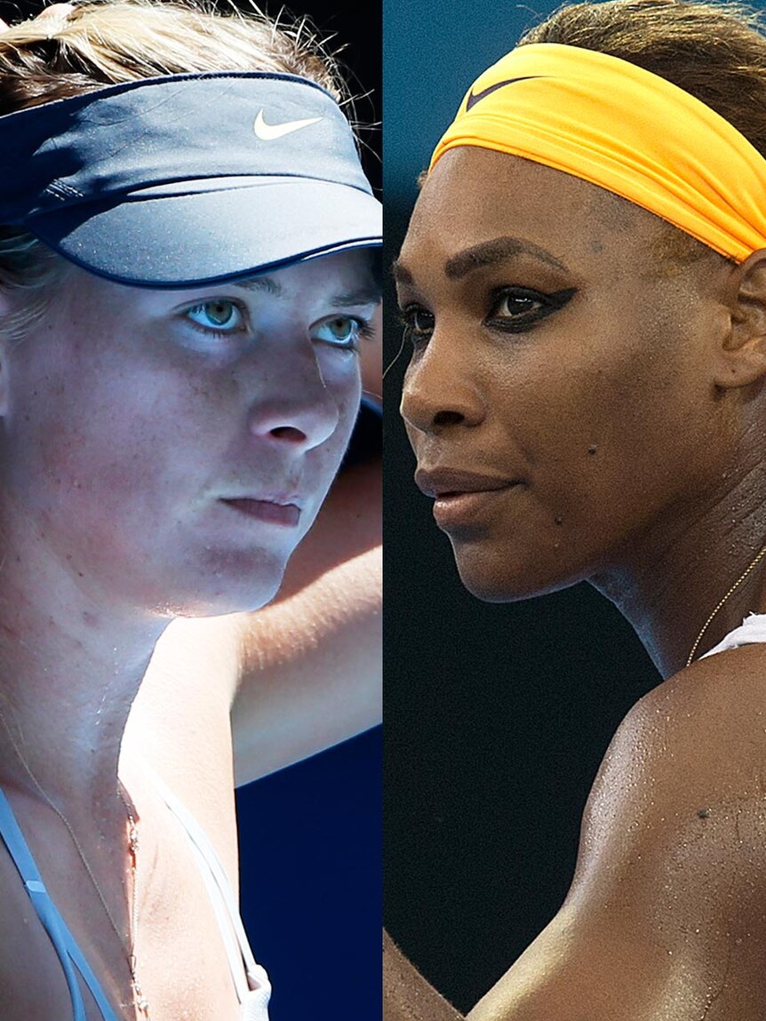 LtoR Maria Sharapova and Serena Williams.