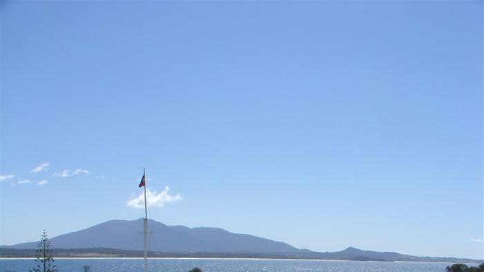 Koori flag at Bermagui headland