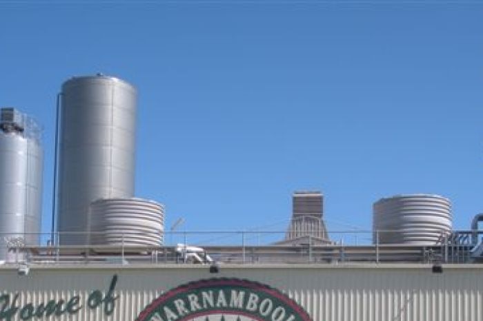 The outside view of the Warrnambool Cheese and Butter Factory.