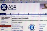 Gunns ASX page online