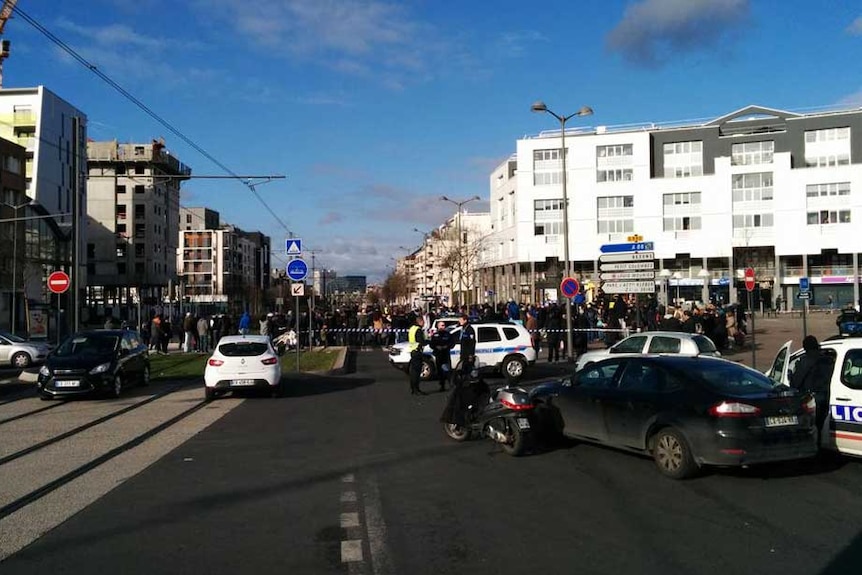 Police situation at Colombes, Paris