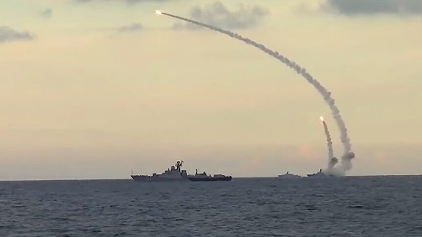 Russia launching cruise missiles into Syria from Caspian Sea