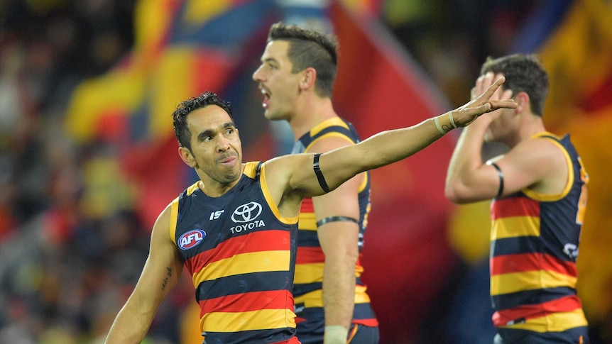 Eddie Betts salutes the crowd