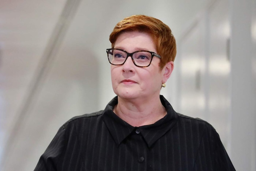 Marise Payne in the corridors of Parliament House.
