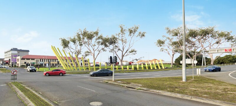 Proposed 'Welcome Gesture' sculpture for Burnie, Tasmania.