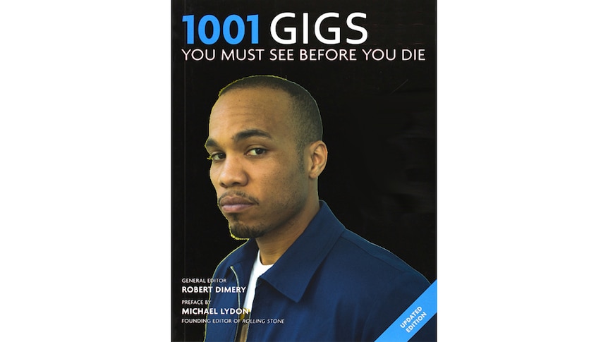 A photoshop of Anderson .Paak on the cover of 1001 Gigs you must see before you die