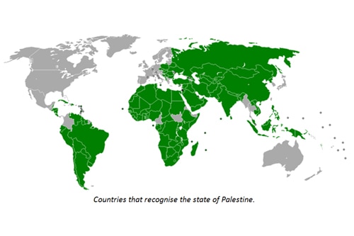 Countries that recognise Palestine