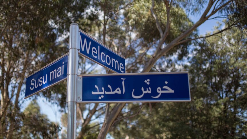 Welcome signs in different languages