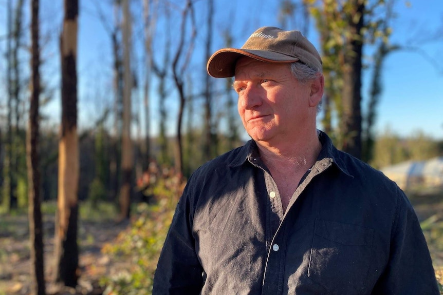 Steve Hillyer stands in the bush.