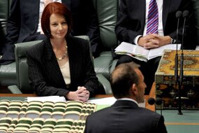 Julia Gillard during Question Time, 24 June, 2010 (AAP: Alan Porritt)
