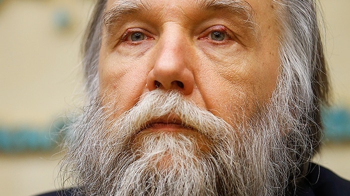 Aleksandr Dugin close up portrait