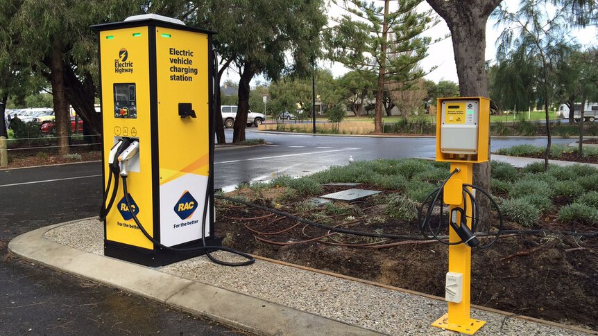 An electric charging station on Forrest Highway