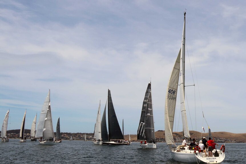 Yachts in the King of the Derwent yacht race