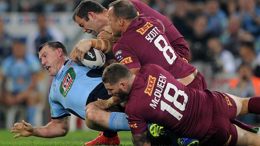 Paul Gallen is tackled