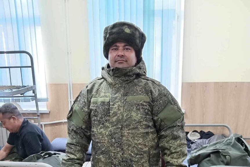 A man in a Russian military uniform 