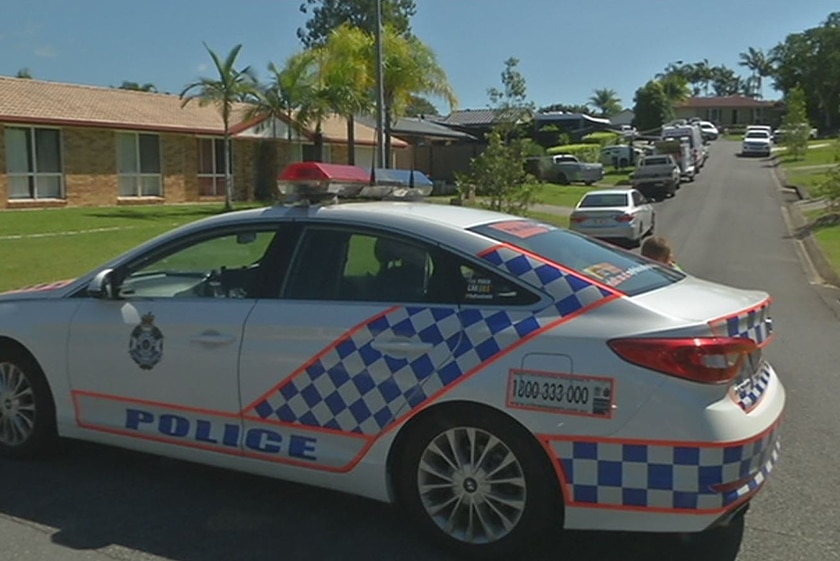 A home in Mudgeeraba on the Gold Coast blocked by police investigating a suspicious death