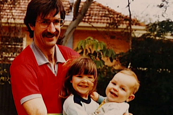 Missing man Warren Meyer with his children Julien and Renee when they were young.