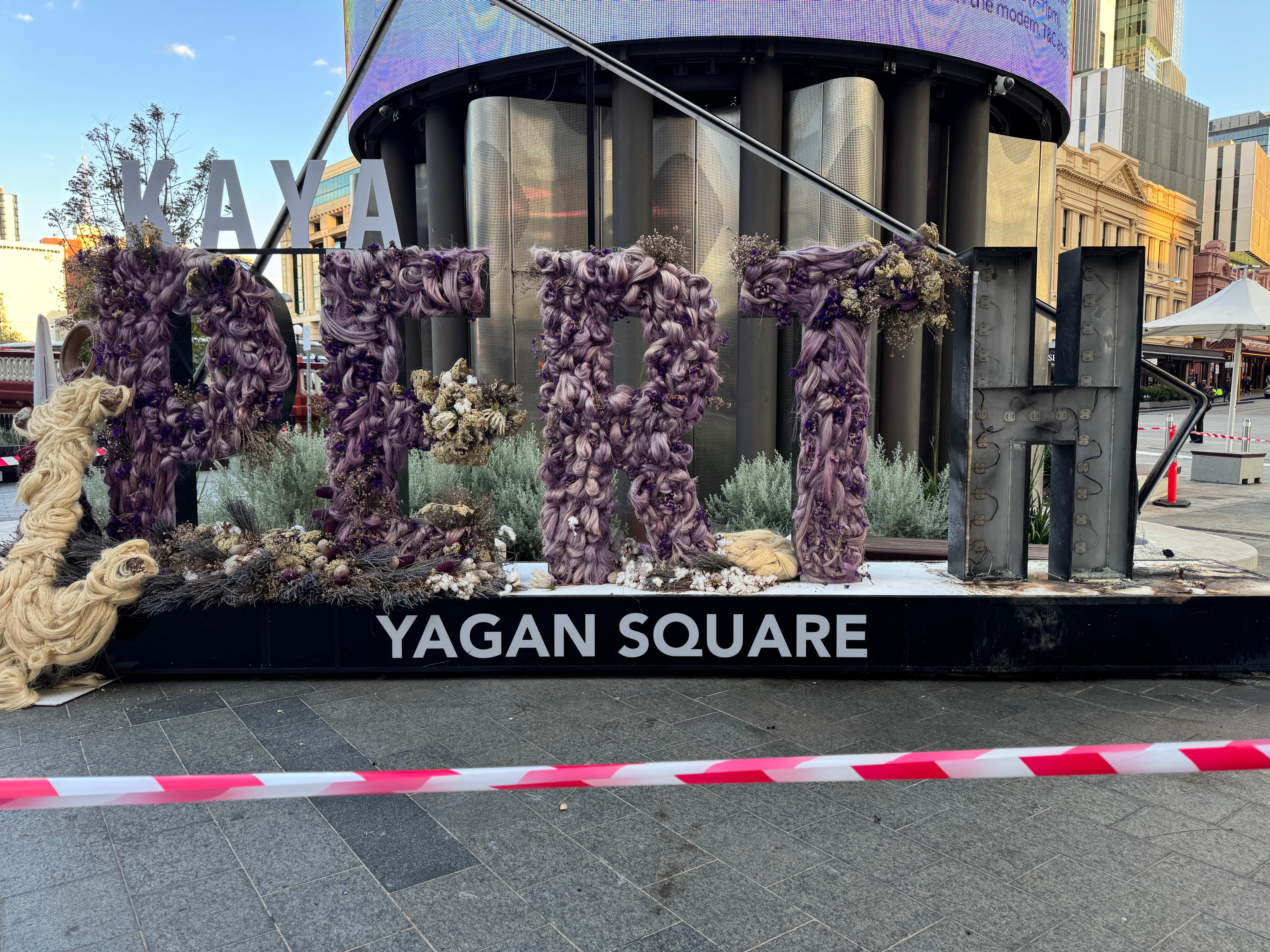 Perth city 'landmark' sign badly damaged by fire at Yagan Square - ABC News & Headlines – Australian Broadcasting Corporation
