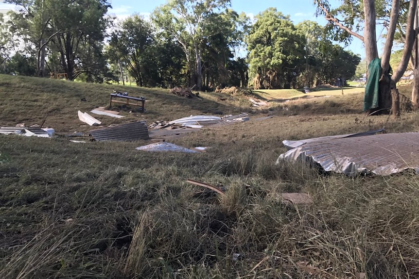 Debris strewn hundreds of metres from where the house stood