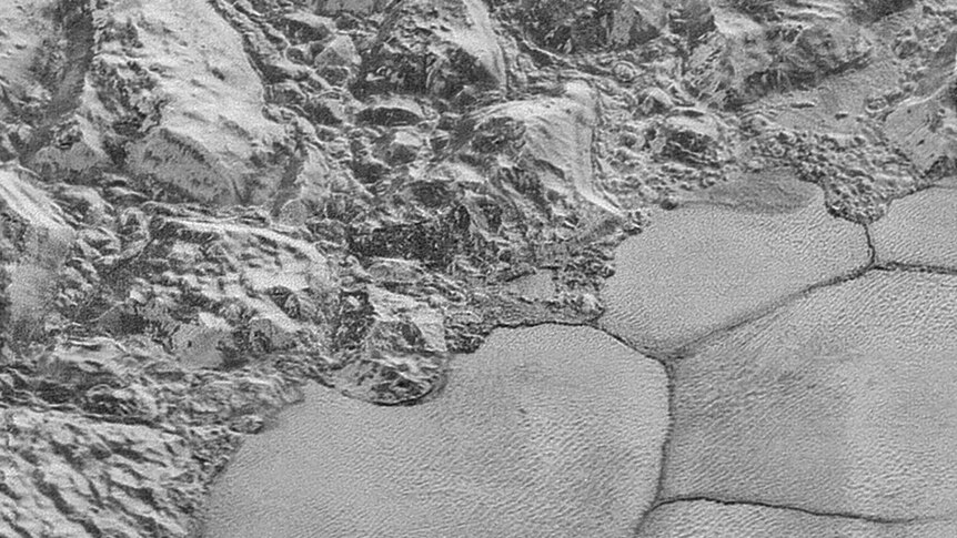 Pluto's water-ice crust