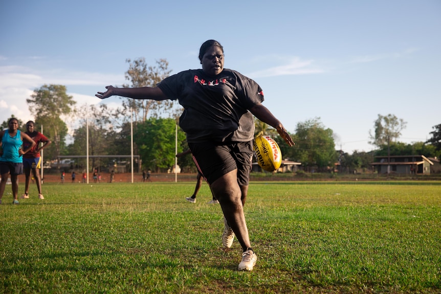 Tiwi Bombers women's team training