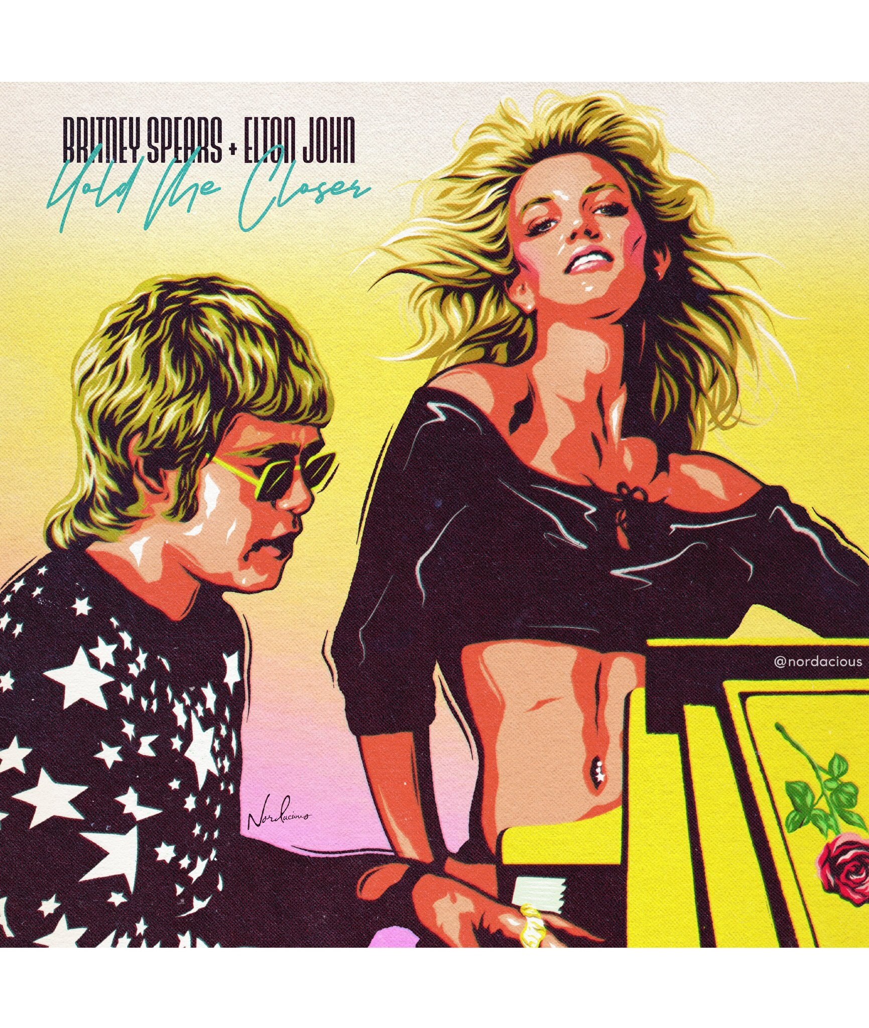 'It's incredible': Brisbane artist designs cover for Elton John and Britney Spears release