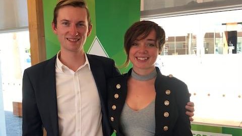 Hobart council candidates Aaron Benham and Holly Ewin