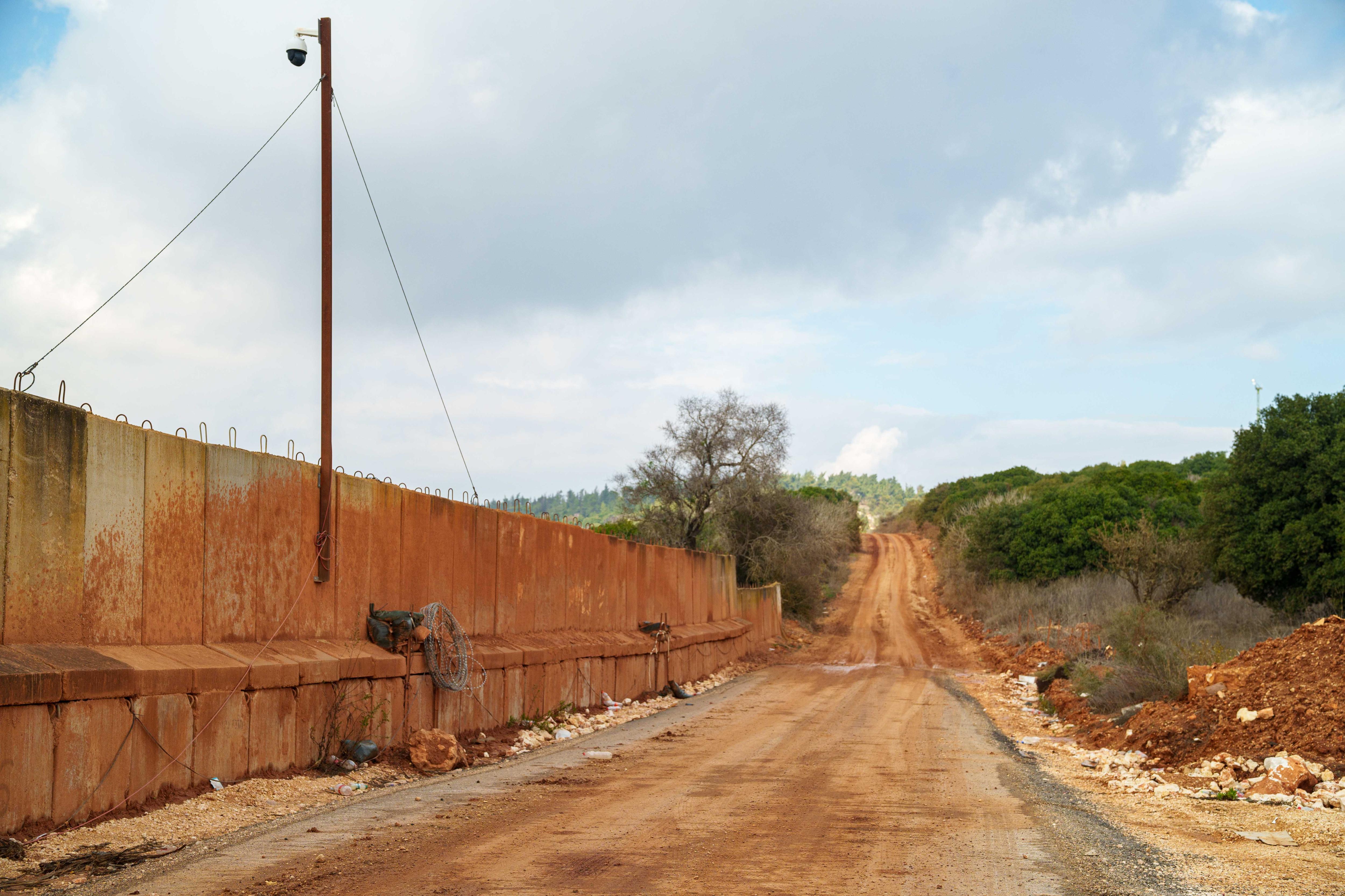 Barbed wire and mud — the border between Israel and Lebanon hours