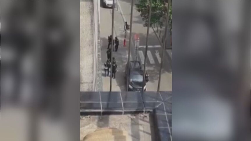 Onlookers capture the dramatic final moments of the Belgium shooting