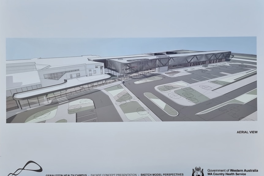 a sketch of a proposed hospital development