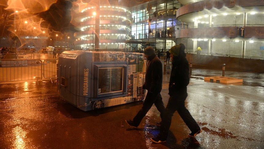 Fans leave Eastlands