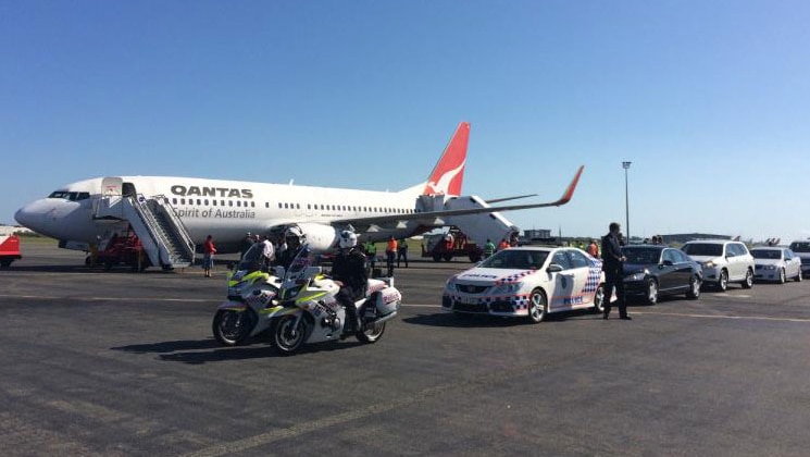 Mock motorcade at Brisbane airport for G20 exercise Paro Mike