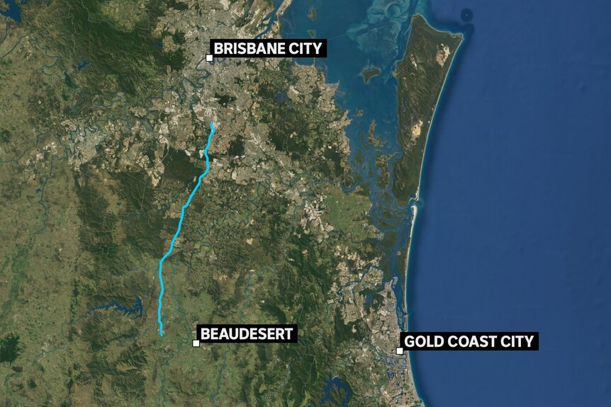 Map of Inland rail project