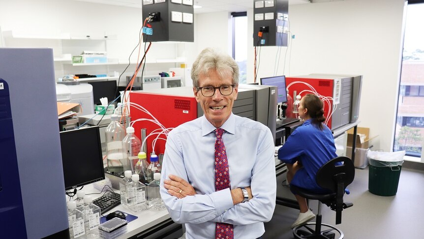 Professor Nicholas Fisk in a lab.