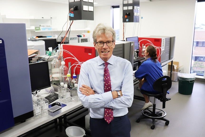 Professor Nicholas Fisk in a lab.