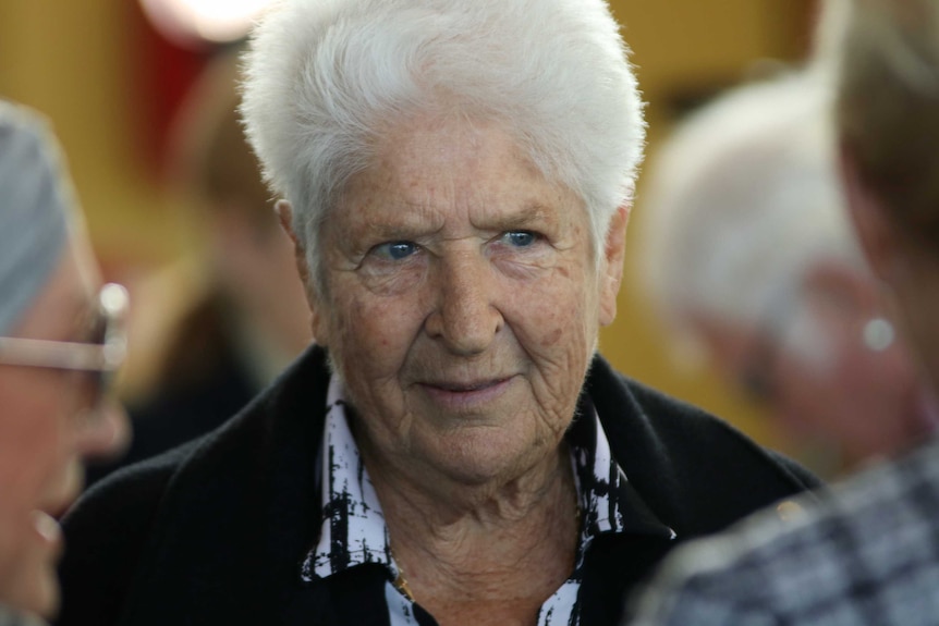 Close up shot of swimming great Dawn Fraser.